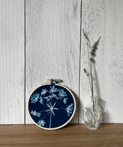 4 inch White Lace Flower Hoop — Far Mountain Studio