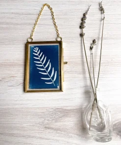 The One Blue Leaf Framed Mini — Far Mountain Studio