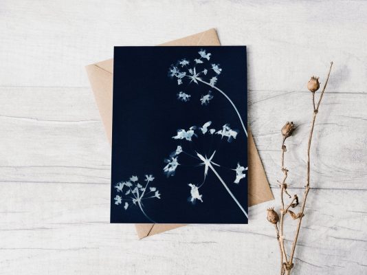 Delicate Breeze Greeting Card — Far Mountain Studio